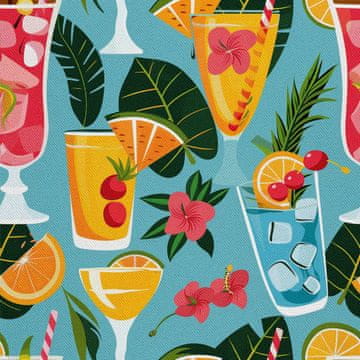 OUTDOOR DEKOSTOFFE OXFORD - Motiv Cocktail | DX8831