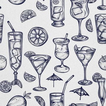 VANJSKI DEKOSTOFFE OXFORD - Motiv Cocktail | DX8394