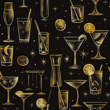 VANJSKI DEKOSTOFFE OXFORD - Motiv Cocktail | DX8439