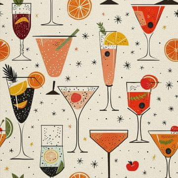 OUTDOOR DEKOSTOFFE OXFORD - Motiv Cocktail | DX8666