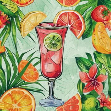 OUTDOOR DEKOSTOFFE OXFORD - Motiv Cocktail | DX8607