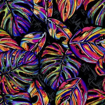 VANJSKI DEKOSTOFFE OXFORD - Motiv mehrfarbige Monstera I DX148