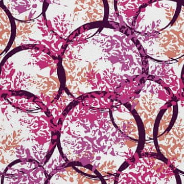 VANJSKI DEKOSTOFFE OXFORD - Motiv lila Kreise I DX343
