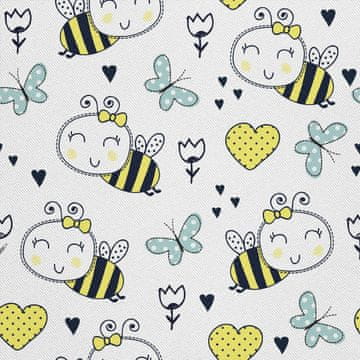 VANJSKI DEKOSTOFFE OXFORD - Motiv Bienen und Schmetterlinge I DX616