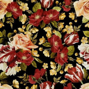 VANJSKI DEKOSTOFFE OXFORD - Motiv Rosen und Tulpen I DX408