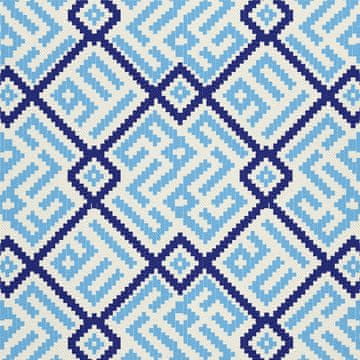 VANJSKI DEKOSTOFFE OXFORD - Motiv blaue Quadrate I DX344