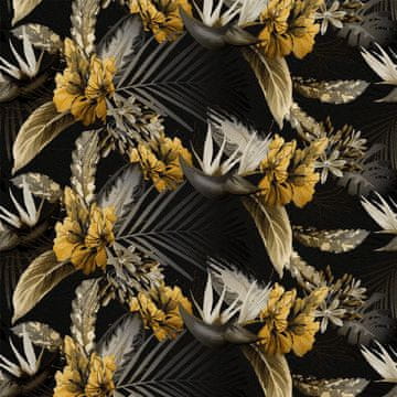 VANJSKI DEKOSTOFFE OXFORD - Motiv tropische Blumen Aquarell I DX576
