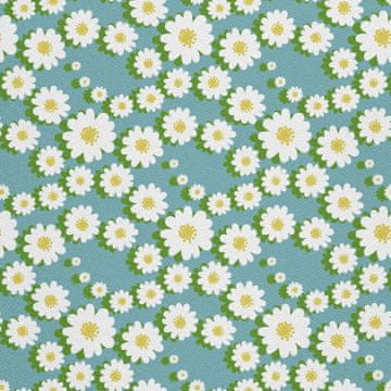 VANJSKI DEKOSTOFFE OXFORD - Motiv Gänseblümchen auf Blau 2 I DX412