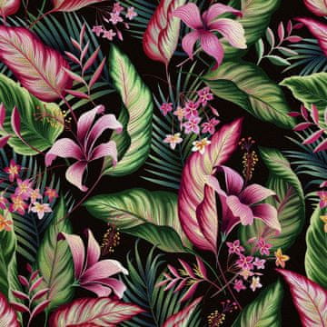VANJSKI DEKOSTOFFE OXFORD - Motiv tropische Blumen 2 I DX297
