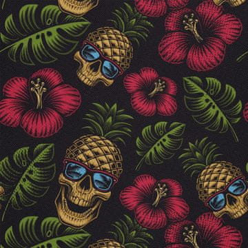 VANJSKI DEKOSTOFFE OXFORD - Motiv Schädel Ananas I DX621