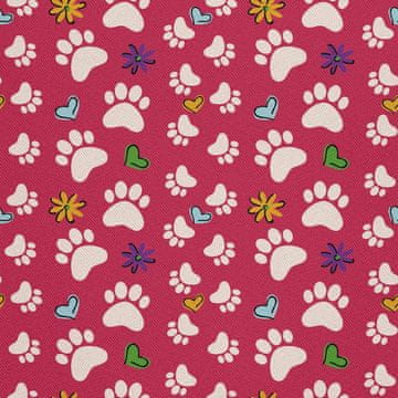 VANJSKI DEKOSTOFFE OXFORD - Motiv Pfoten Herzen Blumen I DX555