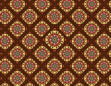 VANJSKI DEKOSTOFFE OXFORD - Motiv orientalisches braunes Muster 2 I DR277