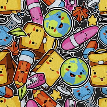 VANJSKI DEKOSTOFFE OXFORD - Motiv Kawaii-Schule