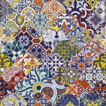 VANJSKI DEKOSTOFFE OXFORD - Motiv Azulejos-Fliesen