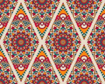 VANJSKI DEKOSTOFFE OXFORD - Motiv orientalisches Rautenmuster I DR269