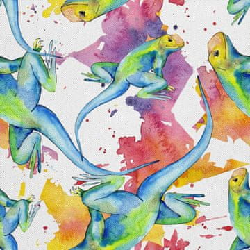 VANJSKI DEKOSTOFFE OXFORD - Motiv Leguan Aquarell