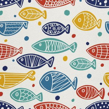 VANJSKI DEKOSTOFFE OXFORD - Motiv Bunter Fisch