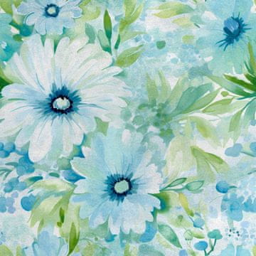 Royal Samt Stoff Polyester Zum Nähen - Motiv Blumen - RDX2728