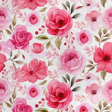 Royal Samt Stoff Polyester Zum Nähen - Motiv Blumen - RDX2737