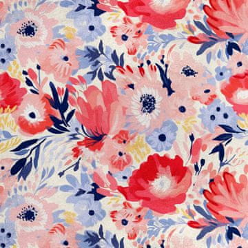 Royal Samt Stoff Polyester Zum Nähen - Motiv Blumen - RDX3041