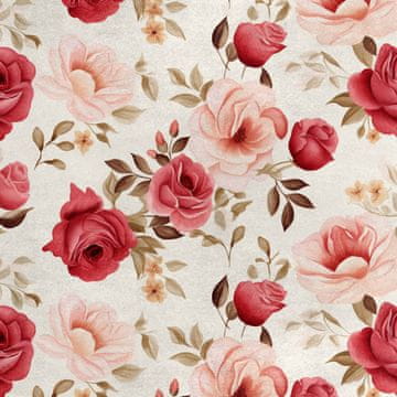Royal Samt Stoff Polyester Zum Nähen - Motiv Blumen - RDX2710