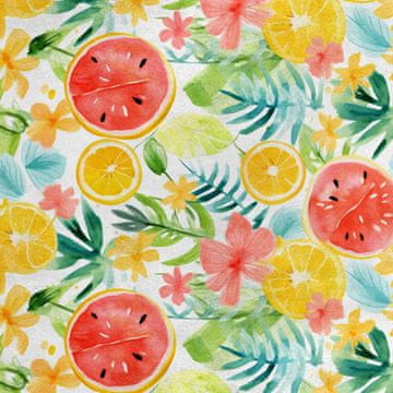 Royal Samt Stoff Polyester Zum Nähen - Motiv Obst - RDX2856