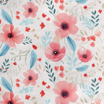 Royal Samt Stoff Polyester Zum Nähen - Motiv Blumen - RDX2784