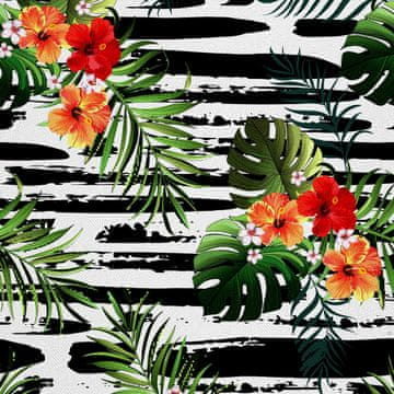 VANJSKI DEKOSTOFFE OXFORD - Motiv tropische Blumen 3