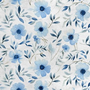 Royal Samt Stoff Polyester Zum Nähen - Motiv Blumen - RDX2811