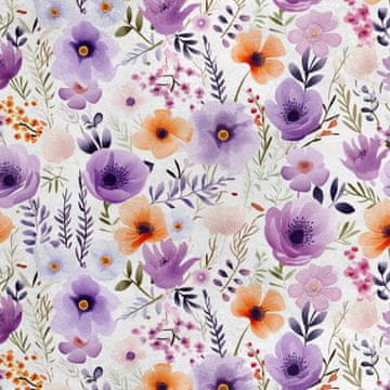 Royal Samt Stoff Polyester Zum Nähen - Motiv Blumen - RDX3049