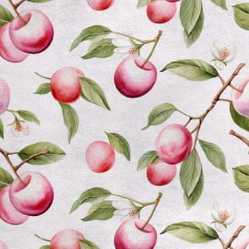 Royal Samt Stoff Polyester Zum Nähen - Motiv Obst - RDX2857
