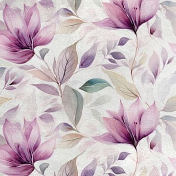 Royal Samt Stoff Polyester Zum Nähen - Motiv Blumen - RDX2874