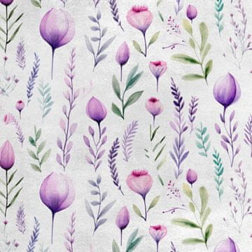 Royal Samt Stoff Polyester Zum Nähen - Motiv Blumen - RDX2999