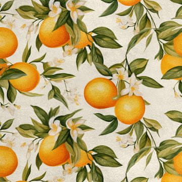 Royal Samt Stoff Polyester Zum Nähen - Motiv Obst - RDX2988