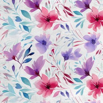 Royal Samt Stoff Polyester Zum Nähen - Motiv Blumen - RDX2802