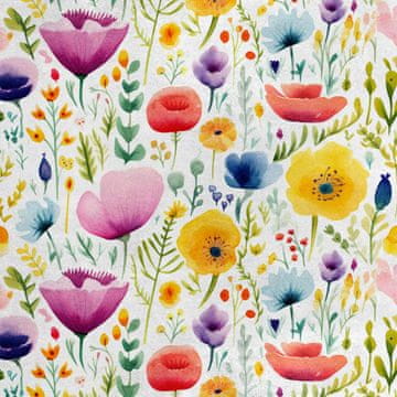 Royal Samt Stoff Polyester Zum Nähen - Motiv Blumen - RDX3016