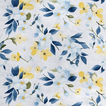 Royal Samt Stoff Polyester Zum Nähen - Motiv Blumen - RDX2851