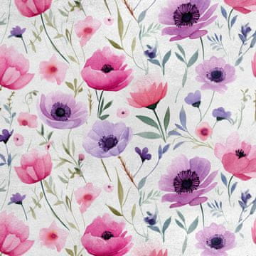 Royal Samt Stoff Polyester Zum Nähen - Motiv Blumen - RDX2936
