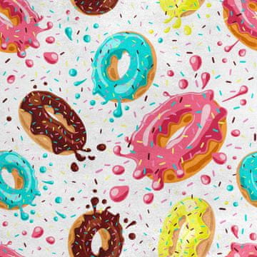 Royal Samt Stoff Polyester Zum Nähen - Motiv rebele Donuts