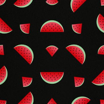 VANJSKI DEKOSTOFFE OXFORD - Motiv Wassermelone auf schwarzem