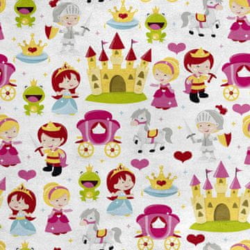 Royal Samt Stoff Polyester Zum Nähen - Motiv Prinzessin Schloss
