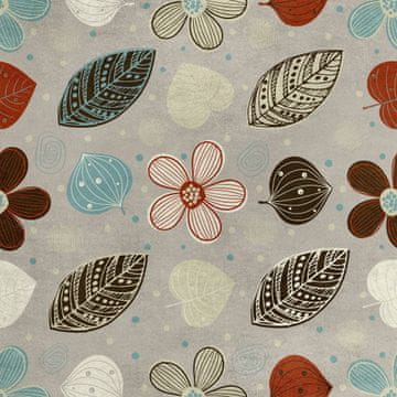 Royal Samt Stoff Polyester Zum Nähen - Motiv Blumen, gepunktete Blätter