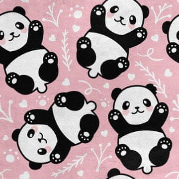 Royal Samt Stoff Polyester Zum Nähen - Motiv Panda 2