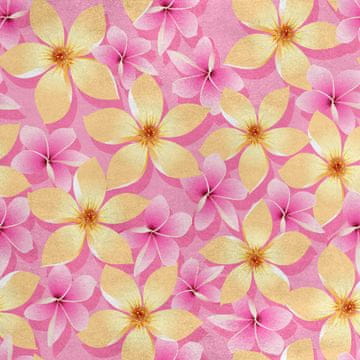 Royal Samt Stoff Polyester Zum Nähen - Motiv Blumen auf einem rosa