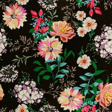 Royal Samt Stoff Polyester Zum Nähen - Motiv Landblumen