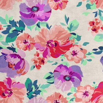 Royal Samt Stoff Polyester Zum Nähen - Motiv aquarell blumen