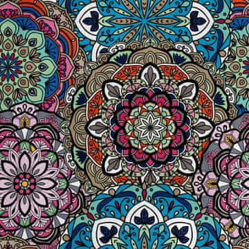 Royal Samt Stoff Polyester Zum Nähen - Motiv indische ethnische
