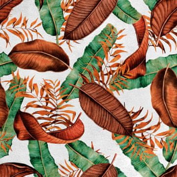 Royal Samt Stoff Polyester Zum Nähen - Motiv Bananenblätter
