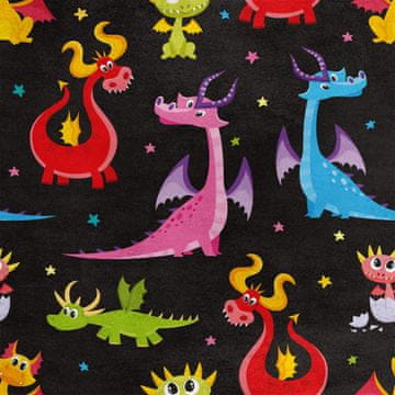 Royal Samt Stoff Polyester Zum Nähen - Motiv märchenhafte Drachen