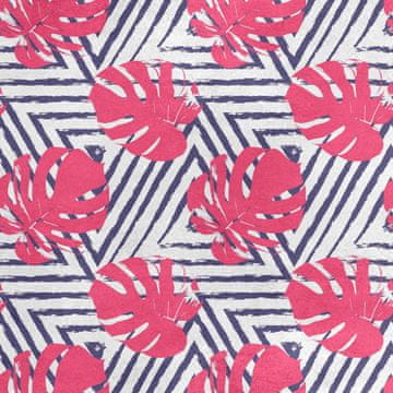 Royal Samt Stoff Polyester Zum Nähen - Motiv Monstera-Blätter